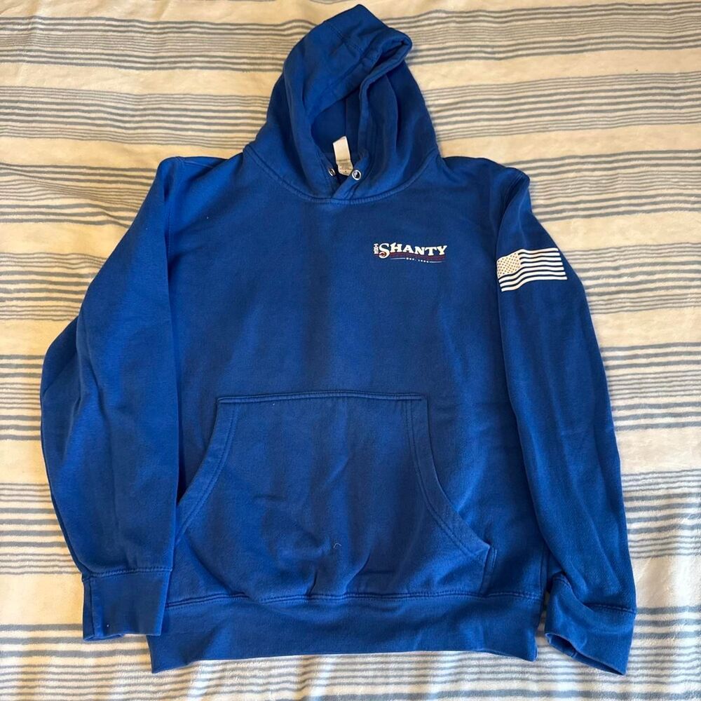 Women's Blue and Navy Hoodie